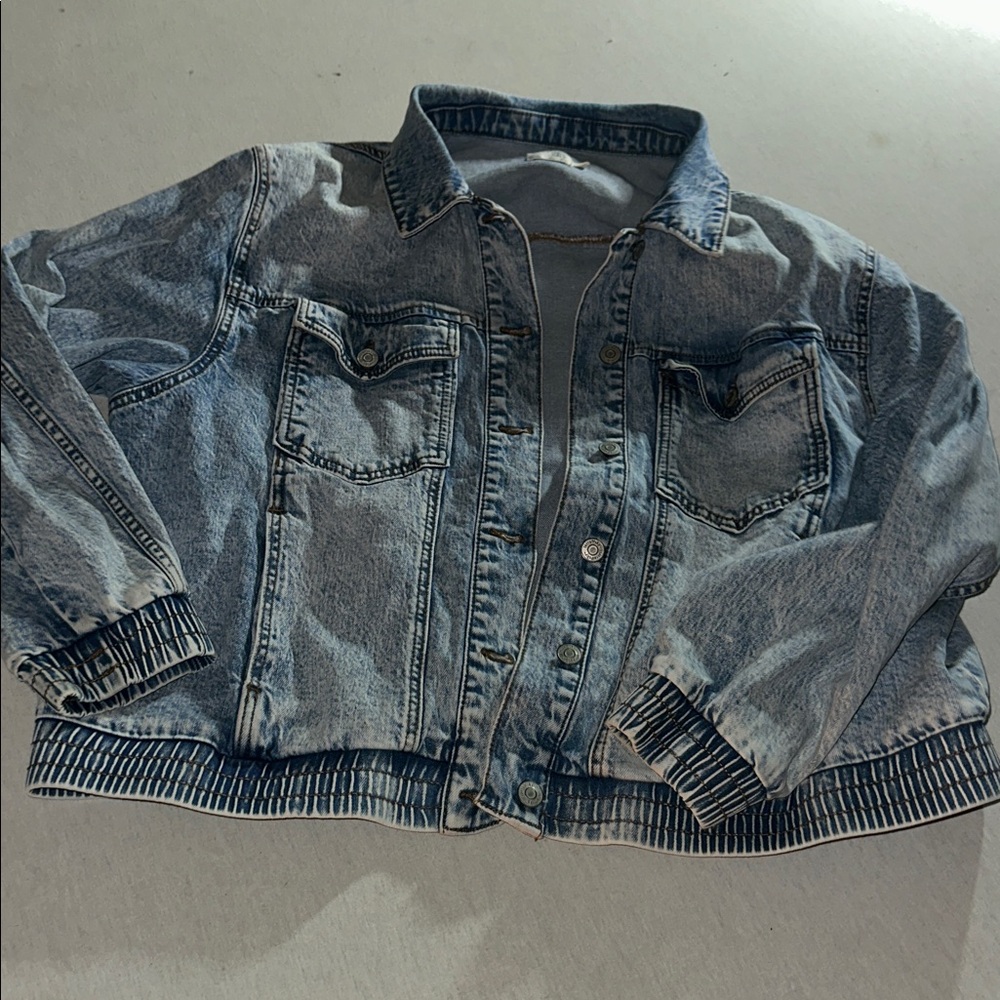 Womens Size 2X Terra & Sky Light Blue Jean Jacket.